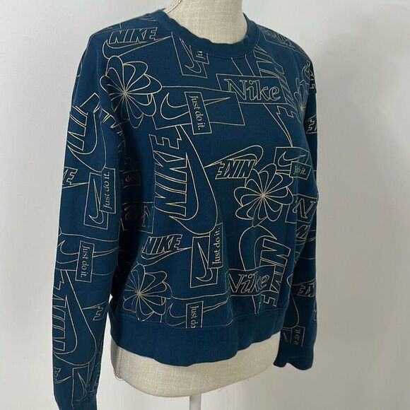 Nike Icon Clash Crew Valerian Blue Sweater Women’s Size S - Picture 1 of 7